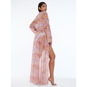 Savage x Fenty CYBER CAT LONG ROBE Floral XS/S
